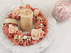 リース アーティフィシャルフラワー ナチュラルリース 造花 ドライフラワー ハーバリウム 花 誕生日 プレゼント 母の日 父の日 贈り物 ギフト ウェディング 祝い サイズ:直径約18cm×奥行約5cm Lulu's-1573 Lulu＊s ルルズ