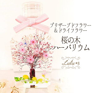 桜 ハーバリウム さくらの木 角スキットル瓶 ハーバリウム 母の日 誕生日 祝い 入学 卒業 入社 退職 そのまま飾れる 花 桜 春 可愛い かわいい ギフト プレゼント 花ギフト おしゃれ 還暦祝い