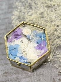 リングピロー ボックス ガラスケース 選べる3カラー おしゃれ 完成品 結婚式 ウェディング ブライダル プリザーブドフラワー アーティフィシャルフラワー ギフト プレゼント 電報 金婚式 銀婚式 祝電 結婚式 結婚祝い 花 結婚記念日 女性 両親 妻 記念日 誕生日 挙式