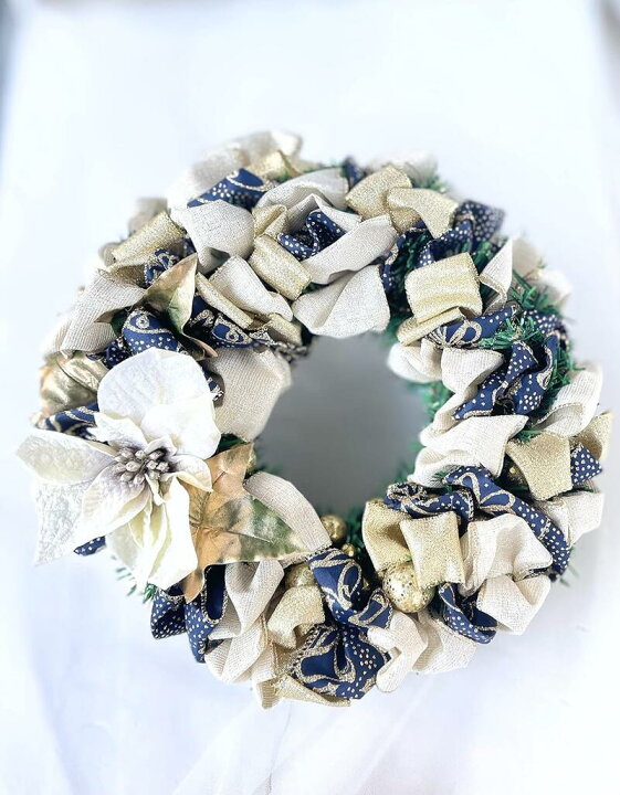 楽天市場】リボン リース 選べる5カラー アーティシャルフラワー  