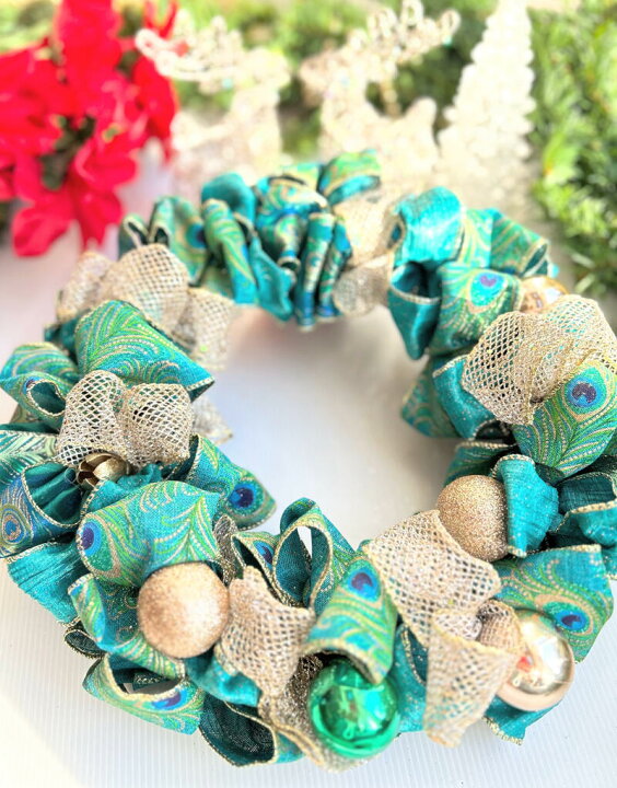 楽天市場】リボン リース 選べる5カラー アーティシャルフラワー  