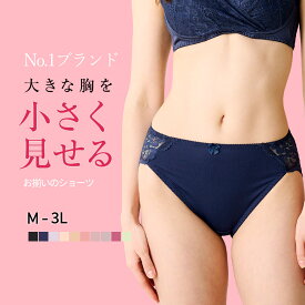 フルバックショーツ ショーツ レディース ショーツ 深め ショーツ レース ショーツ [M L LL 3L] [LULUSMARTBRA&reg;]ルルスマートブラ ショーツ レディース スタンダードショーツ レース 大きいサイズ 胸を小さく見せるブラ [三恵]