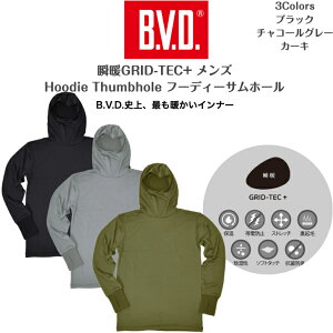 yB.V.D.zyYzug GRID-TEC+ Hoodie ThumbholeObhebNvX t[fB[Tz[2025V