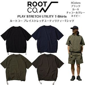�yROOT CO. ���[�g�R�[ �����z�V�[���|�P�b�g&�����h���[�R�[�h�t��PLAY STRETCH UTILITY T-Shirts�v���C�X�g���b�`���[�e�B���e�B�[T�V���c