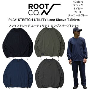 �yROOT CO. ���[�g�R�[�z�V�[���|�P�b�g&�����h���[�R�[�h�t��STRETCH UTILITY Long Sleeve T-Shirt�v���C�X�g���b�`���[�e�B���e�B�[�����O�X���[�uT�V���c