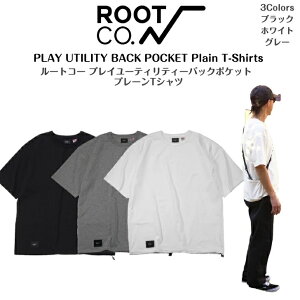 �yROOT CO. ���[�g�R�[�z�o�b�N�|�P�b�g&�����h���[�R�[�h�t��ROOT CO. PLAY UTILITY BACK POCKET Plain T-Shirts�v���C���[�e�B���e�B�[�o�b�N�|�P�b�g�v���[��T�V���c