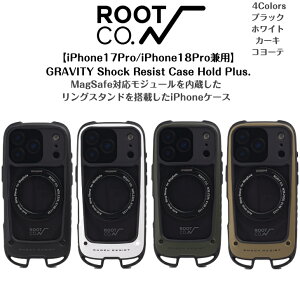 �yROOT CO. ���[�g�R�[�z[iPhone 17 Pro/iPhone 18 Pro���p]GRAVITY Shock Resist Case Hold Plus.�O���r�e�B �V���b�N ���W�X�g �P�[�X�v���X�z�[���h �v���X���[�J�[�ۏ�6����