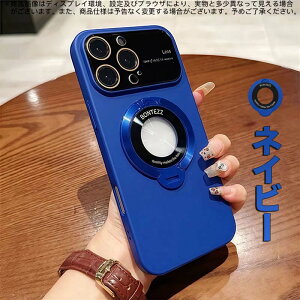 iPhone MagSafe�Ή� �����O��̌^ �����Y�ی� �N���A�E�B���h�E �y�ʃX���� �����^ �|���J�[�{�l�[�g �X�^���h�@�\ �X�g���b�v�z�[���t�� �}���`�����O 9�F �J���t�� �iIPhone17ProMax/17Air/16ProMax/16Pl