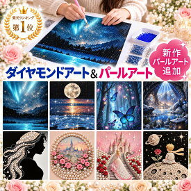 【新作パールアート追加】ダイヤモンドアート ビーズアート 5D キット 風景・猫・冬景色・クリスマス柄 工具付き 初心者OK 大人向け 手作り モザイクアート ダイヤモンド絵画 DIY 30×40cm／30×30cm 【全面貼り／異形ビーズ／パールアート 選べる】