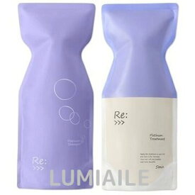 ★リニューアル★【2点セット】 Re: Platinum シャンプー 600ml ・Re: Platinum トリートメント 600g （リ プラチナムシャンプー）（リ プラチナムトリートメント）【アジュバン ADJUBANT】