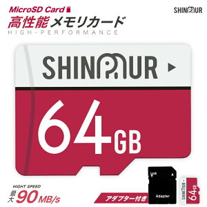 y  zSHINPUR microSDJ[h 64GB Class10 1Nۏ UHS-I U3 SDϊA_v^t }CNSD microSDXC NX10 SDJ[h Nintendo Switch XCb` Mtg