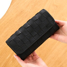 財布 長財布 本革 レディース 大容量 zucchero ズッケロ ズッケロフィラート 公式 フェス ギャルソン型 小銭入れが 大きく開く 革 レザー 人気 可愛い 実用的 ギフト プレゼント ブラック 黒 30代 40代 50代 60代 サライ lumie リュミエ 48082