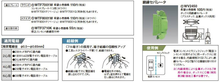 楽天市場】【Panasonic】コスモシリーズワイド21配線器具埋込テレホン 