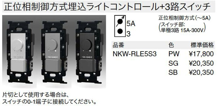 楽天市場】【JIMBO】NKシリーズ配線器具NKシリーズ適合器具正位相制御 