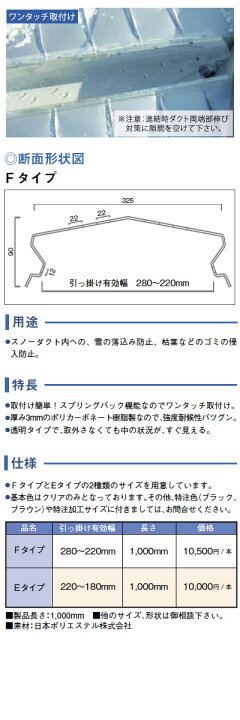楽天市場】【アサヒ特販】スノーダクトカバーポリの介長さ=1000mm 