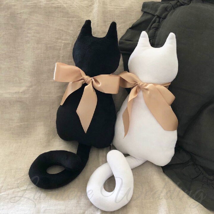 楽天市場 お揃い 猫 クッション クッションカバー ペア インテリア ウェディング 前撮り アイテム 結婚式 結婚祝い パーティー 飾り付け 飾り ウエディング 新郎 新婦 おしゃれ 装飾 ウェルカムスペース ウェルカム グッズ 撮影小物 フォトウェディング ネコ ねこ