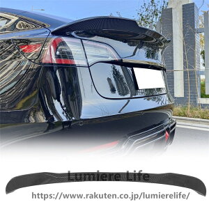 FREEMOTOR802 2017-2023 Tesla Model 3 �g�����N�X�|�C���[ �J�[�{���t�@�C�o�[�v�����g ABS�v���X�`�b�N �p�t�H�[�}���X�X�^�C�� ���A�e�[���X�|�C���[ ���b�v�E�B���O