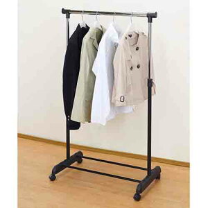 【メーカー公式ショップ】ドウシシャ DOSHISHA 高さ伸縮式 シングルハンガー ブラック NGHS-81BK tシャツ 夏服 丈長 ワンピース