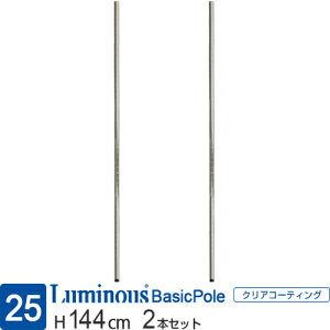 ルミナス 公式 ラック パーツ ポール 柱 2本セット 高さ145 基本ポール 延長ポール ポール径25mm オリジナルセット スチールラック 収納 棚 メタル 業務用 シェルフ 頑丈 DIY カスタム 部品 ルミ