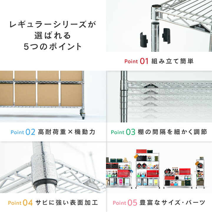 楽天市場】ルミナス レギュラー 幅80 奥行45 高さ180 5段 【メーカー 