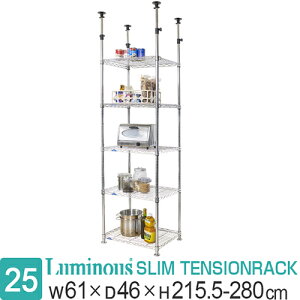 ���~�i�X �˂����� ���ς� ���b�N �X�`�[�����b�N ��60 ���~�i�X�X���� �|�[���a25mm ��65×���s50×����215.5-280cm/5�i ��60 ���s45 �y���������z W60 D45 ���[�Ƌ� / ���^�� ���b�N �X���� ���[�I �X