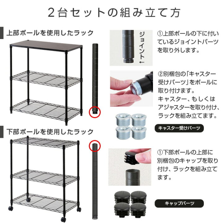 楽天市場】【公式】 ルミナス ノワール 2台セット 黒 ラック スチール 