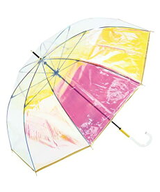 Wpc. ビニール傘 パイピング シャイニーアンブレラ shiny plastic umbrella 60cm ゴールド 長傘 レディース PT