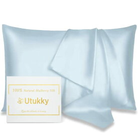 Utukky シルク枕カバー まくらカバー シルク 43 63 25匁 洗える 封筒式枕カバー 両面シルクピローケース すべすべ 寝癖軽減 美肌