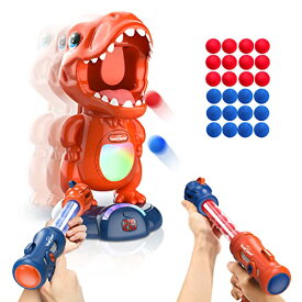 EagleStone おもちゃ 的あて 電子ターゲット 恐竜おもちゃ 男の子 シューティングゲーム 室内ゲーム 子供 効果音 スポンジ弾 移動射