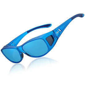 [DUCO] メガネの上から掛けられる オーバーサングラス めがね さんぐらす 偏光レンズ UV400 紫外線カット 花粉サングラス メンズ レ