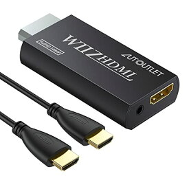 AUTOUTLET Wii to Hdmi アダプタ 1M HDMIケーブル付き コンバーター Wii2HDMI ビデオ オーディオ 3.5mm