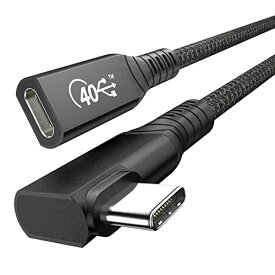 UseBean L字USB 4 延長ケーブル 0.6M直角 USB4 Thunderbolt 4/Thunderbolt 3 延長コードPD 1