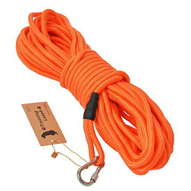 SRT ロングリード 20m オレンジ 丸ロープ 4色展開 軽量 水に浮く 絡まりにくい 中型犬 大型犬 伸縮性 トレーニングリード しつけ 長
