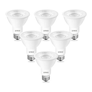 LVWIT LED�X�|�b�g���C�g E26���� LED�d�� �r�[���d�� 550LM 6W(�n���Q���d��40W����) PAR20 �����F 5000K