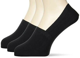 [グンゼ] 靴下 ソックス 脱げない BODYWILD ボディワイルド フットカバー 3D 立体縫製 深履き 同色3足組 メンズ ブラック 25