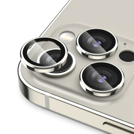 Podick カメラフィルム iPhone 15 Pro/15 Pro Max用 カメラカバー 9H強化ガラス アルミ合金製 アイフォン15プロ