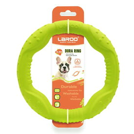 LaRooテディ犬デンタル玩具、小型犬用噛おもちゃ耐久性、ラウンドフリスビーストレス解消（中小犬）のペットの知能訓練用、浮遊訓練おもちゃ。 (2