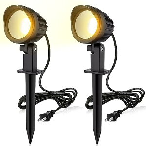 MEIKEE ���ǔ� 9W LED�K�[�f�����C�g�A3000 K 900 LM�K�[�f���X�|�b�g���C�gIP 66�h���K�[�f���Ɩ� �㉺���E�ɉ�] ��