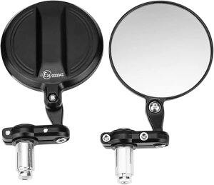 KEMIMOTO �o�[�G���h�~���[ �o�C�N ���E�Z�b�g �n���h���o�[�a13-21mm�Ή� �o�C�N�~���[ �ی^ �Ԍ��Ή� CNC�A���~�� �|��