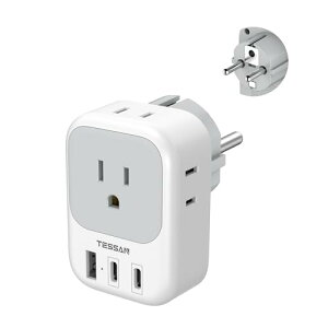 TESSAN �؍� �C�O �ϊ��v���O �ϊ��v���O se�^�C�v 4��AC������ 3USB�i2USB-C�j�|�[�g�t�� �h�C�c�A�t�����X �C�^���A �X