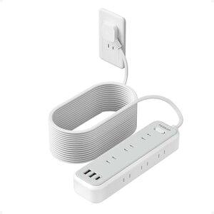 �����R�[�h 10m �d���^�b�v ���^�v���O usb ���������R���Z���g �e�[�u���^�b�v TESSAN 9��AC�� 2��type-A�|�[�g 1��U