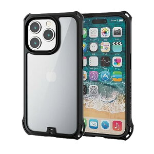 �G���R�� iPhone15 Pro �P�[�X ZEROSHOCK �ϏՌ� �Ռ��z�� �l�p�_���p�[ �Ռ��z���t�B����/�X�g���b�v�z�[���t�� �u���b