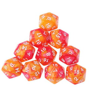 Yourandoll 10�� ���ʑ̃_�C�X D20�T�C�R�� 20�ʃ_�C�X Dungeons and Dragons �ADND�A TRPG�A MT