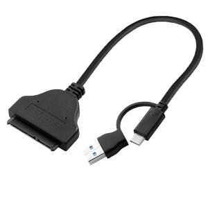 USB3.0 SATA �ϊ��P�[�u���bUSB-A/USB-C �񍇈�b2.5 �C���` HDD/SSD �Ή� �����`�� 5Gbps �������p �ߓd