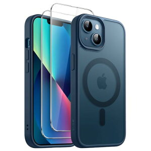 JETech 3 in 1 iPhone 13 mini 5.4 �C���`�p �}�O�l�b�g �P�[�X 2�������K���X�t�B�����t�� MagSafe�Ή�