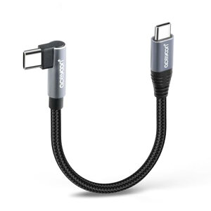 aceyoon USB C �P�[�u�� �Z�� ����10cm Type-C L�� 1�{ �ő�100W �}���[�d �^�C�vC �P��L�^ 10�Z���` 48