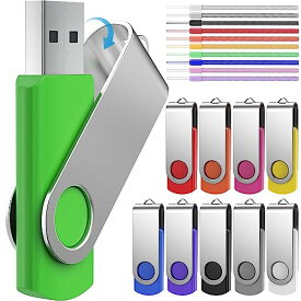 USBメモリ 4GB USB2.0 10個 ユーエスビーメモリ4ギガ 10色 FEBNISCTE フラッシュメモリー 高速 コンパクト Wind