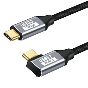 USB Type C �P�[�u�� L�� 100W PD�}���[�d USB 3.2 10Gbps �����f�[�^�]�� 4K/60Hz�f���o�� �^�C�vC �P