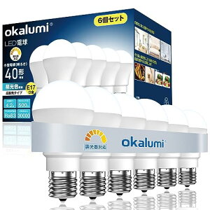 okalumi LED�d�� ������Ή� E17���� 40W�` �����F 500lm ���^�d�� �L�z���^�C�v �~�j�N���v�g�� �~�j�����v�`���M�d����