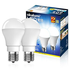 okalumi LED�d�� E17���� 60W�`���� �����F 6000k 760lm �~�j�N���v�g���E�~�j�����v�`�d�� �L�z�� �f�M�ގ{�H����